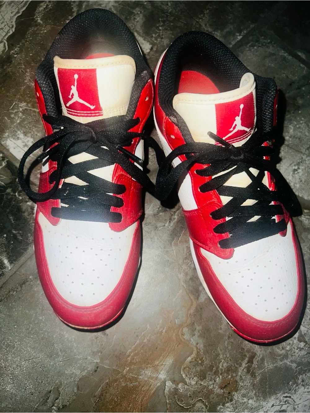 Air Jordan 1️⃣ Low “CHICAGO” Cleats s-6 for for youth football 🏈 or baseball.⚾️